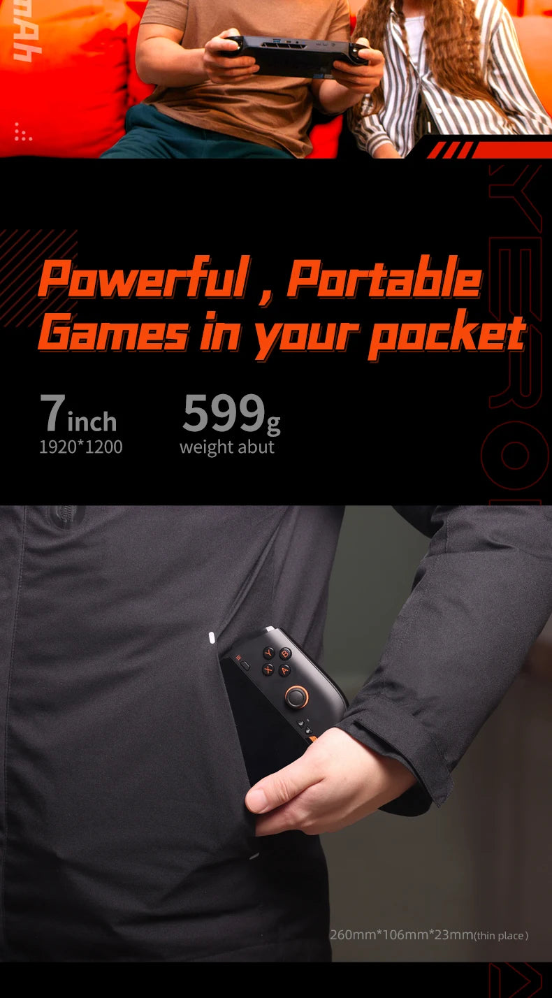 OnexPlayer miniPro AMD Ryzen 7840U Handheld 3A Gamepad Laptop 32G 1T 2T PC Game Console Win11 7" 1200P Touch Pocket Computer