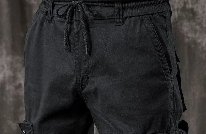 Trousers Black Cargo Jeans for Men with Pockets Male Cowboy Pants Motorcycle Classic 2024 Trend Designer Autumn Clothing Denim