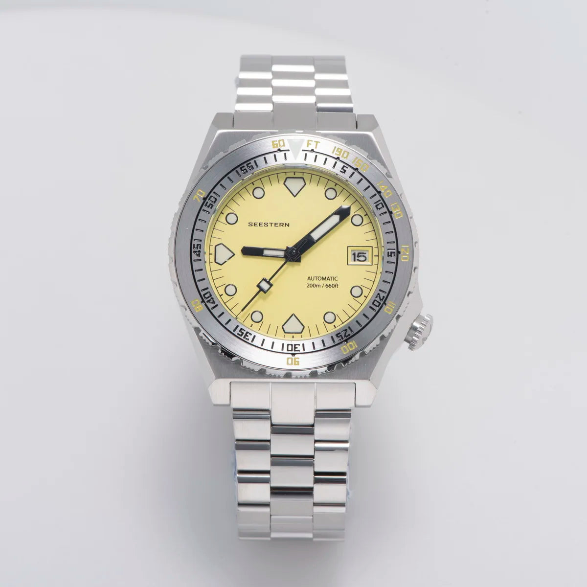 SEESTERN SUB600T Mens Diver Watch Automatic NH35 Movement Ceramic Bezel Lume Mechanical Wristwatches Sapphire Waterproof V3