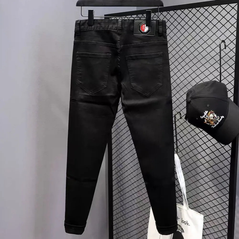 New Arrival Fashion Luxury Brand Designer with Print Hip-hop Boyfriend Men's Slim Luxury Denim Jeans Pants Cowboy Pants for Men