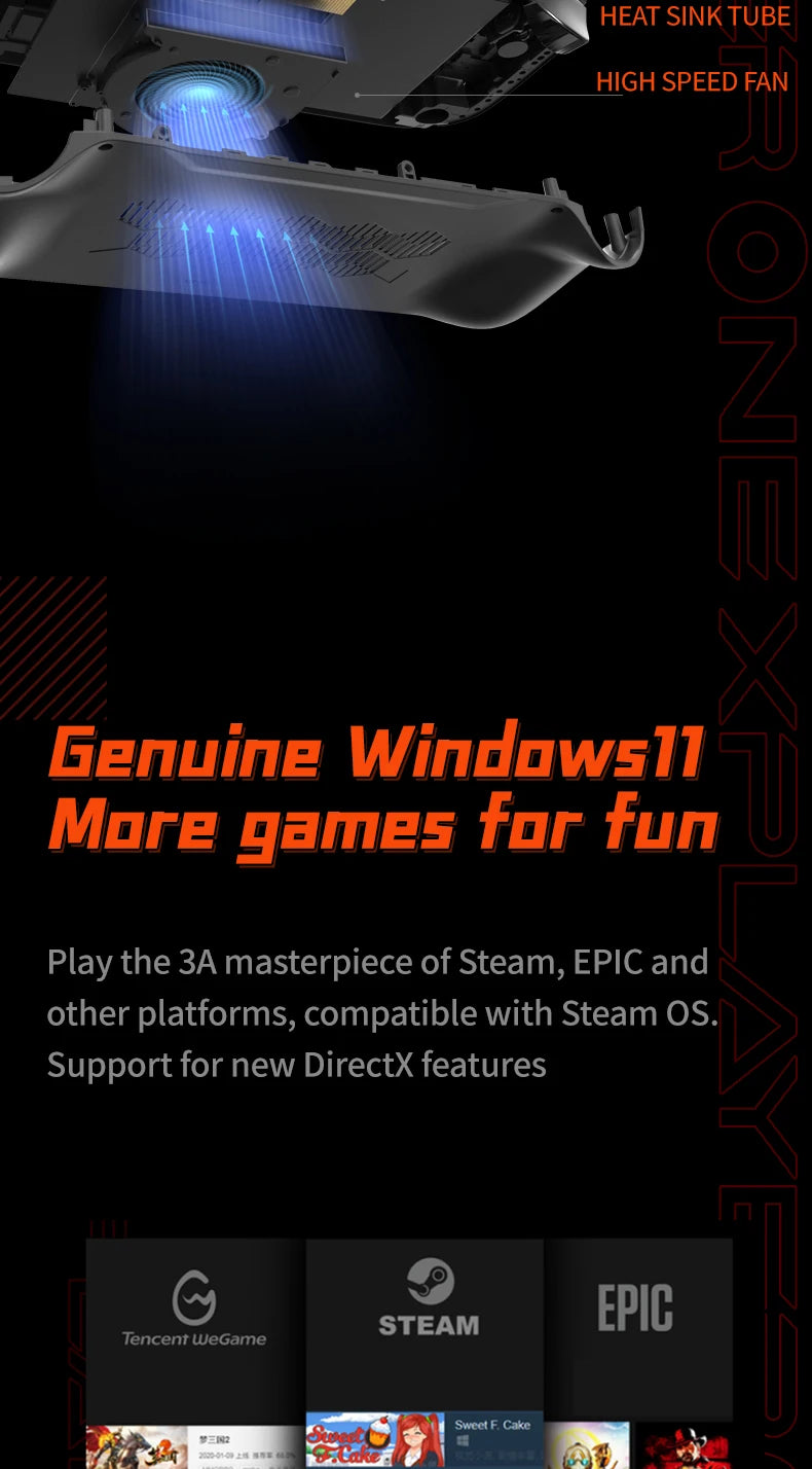 OnexPlayer miniPro AMD Ryzen 7840U Handheld 3A Gamepad Laptop 32G 1T 2T PC Game Console Win11 7" 1200P Touch Pocket Computer