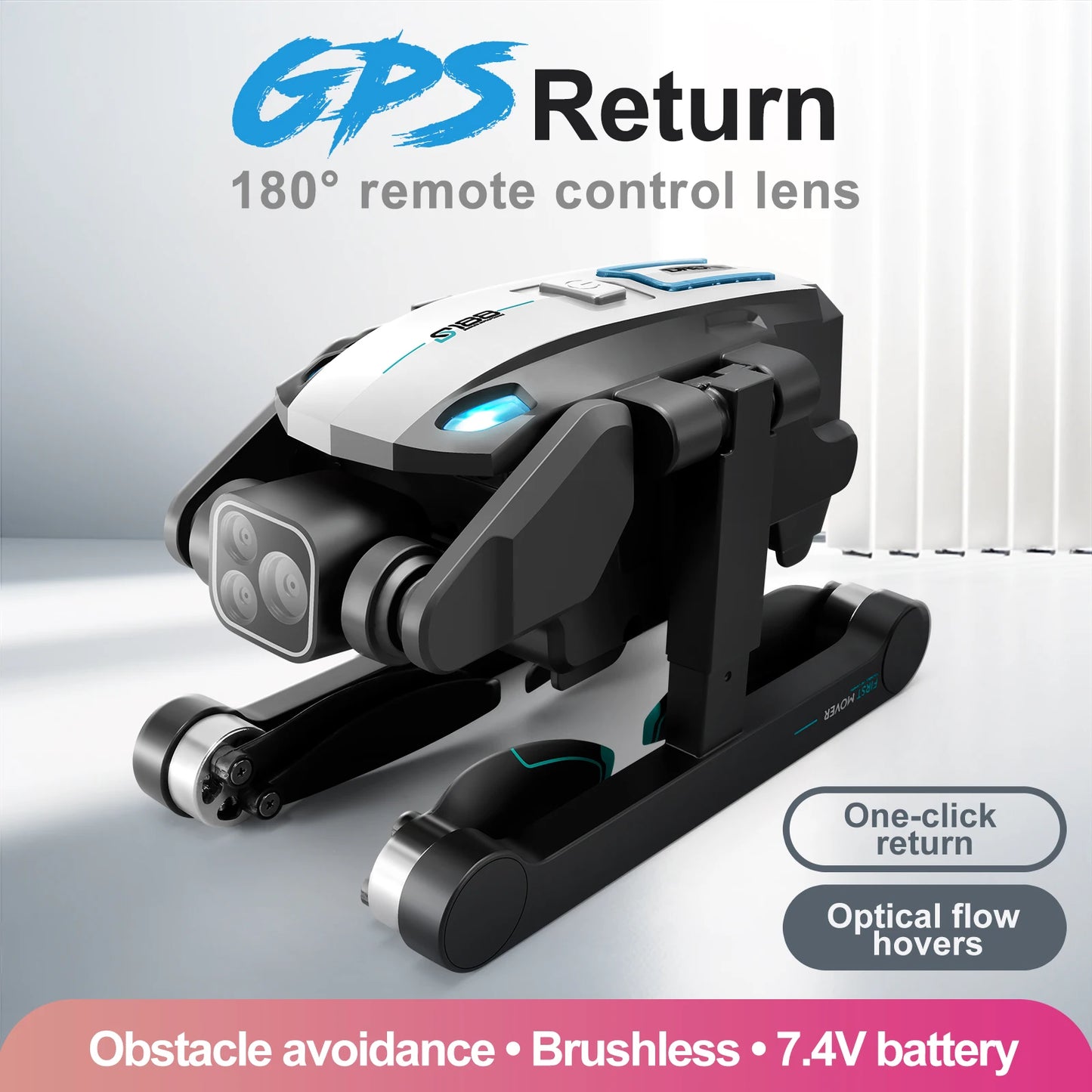 GPS Dron Drone S188 Wifi Fpv Professional Quadcopter Racing Drones with Camera Brushless Obstacle Avoidance Helicopter Toys Boys