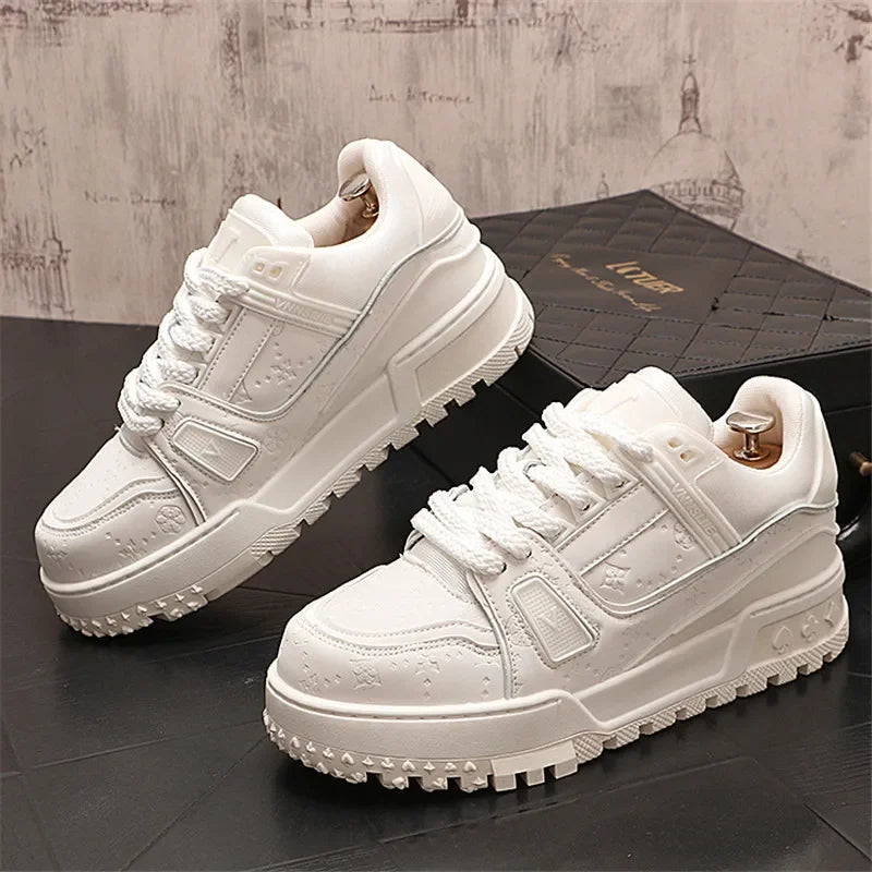 Designer Wedding Party Men Shoes Autumn Fashion Casual Sneakers Man Thick Bottom Walking Office Leisure Loafers Shoes for Men
