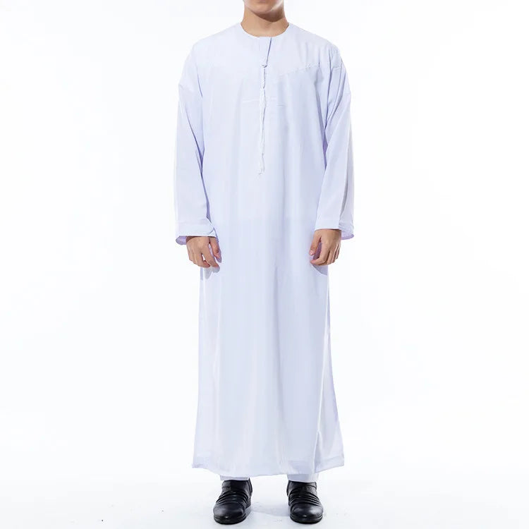 Robe Men Round Neck Arabic Thobe
