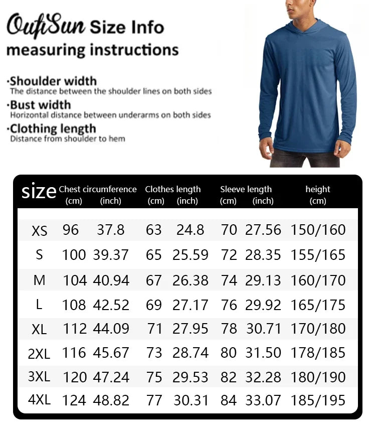 BIGFOOT Jogging Shirt Upf 50+ UV Protection Quick Drying Top Outdoor Fashion Cycling Hoodie Men's Long-sleeved Sweatshirt