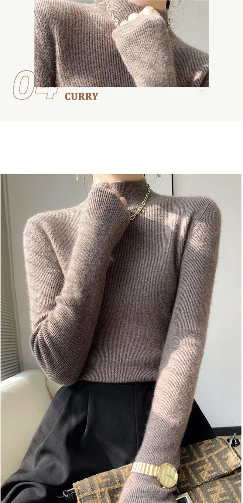 Solid Sweater Women Half Turtleneck Knitted Pullovers Harajuku Korean Thick Knitwear Autumn Winter Fashion Slim Jumpers