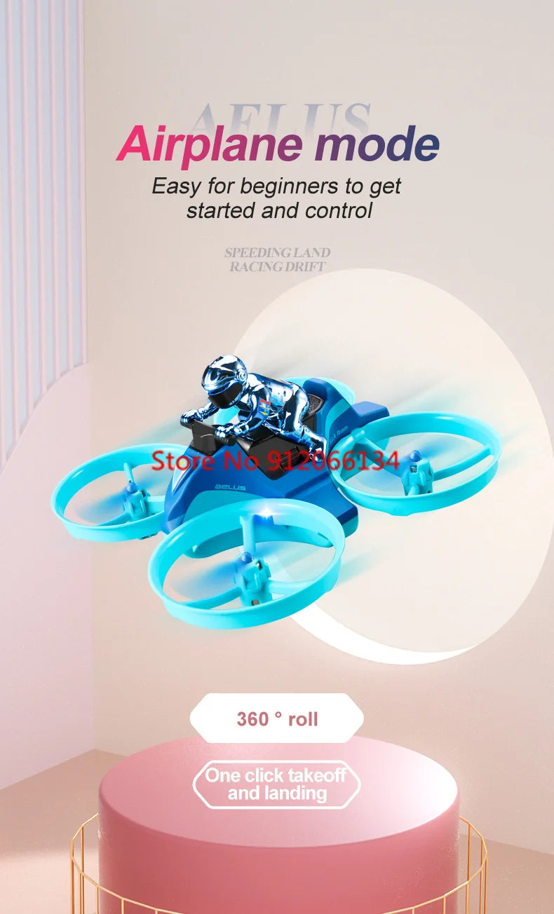 3 In 1 RC Drone Hovercraft Air Flight/Land/Water Driving Quadcopter Aircraft Car Boat Remote Control Airplane Boy Kid Gift Toys