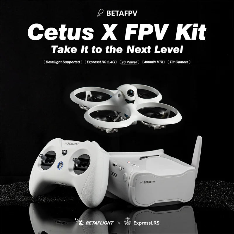 BETAFPV Cetus X FPV Kit Brushless Quadcopter RTF LiteRadio 3 Radio Transmitter VR03 FPV Goggles C04 FPV Camera RC Racing Drone