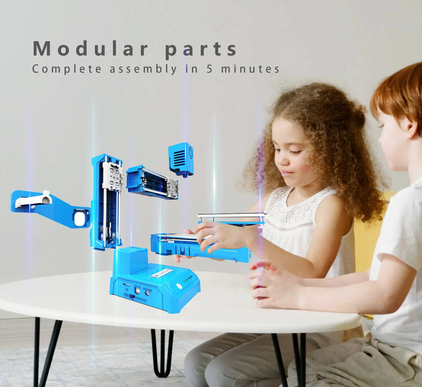 Small 3D Printer K9 Supper Mini Desktop 10*10*10cm No Heated Bed One-Key Printing with TF 3D Printer Machine Gift EasyThreed