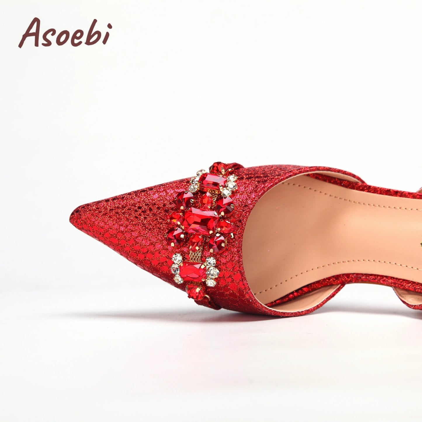 Pink Color Sandals for Women 2024 Luxury Wedding Pumps High Heels Rhinestone Design Party Shoes and Bags Set for Wedding Party
