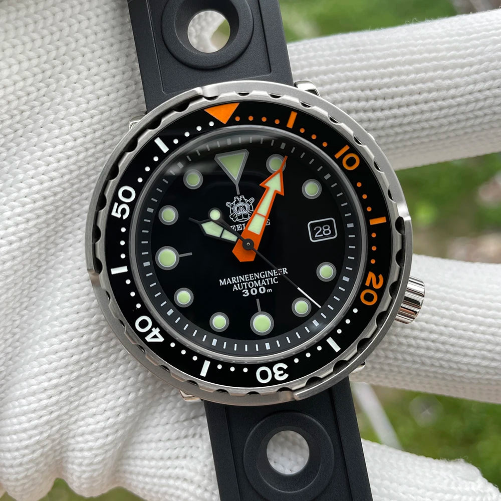 New Tuna Can Classic Watch For Men STEELDIVE SD1975C Super Luminous Ceramic Bezel 300M Waterproof NH35 Movement Dive Wristwatch