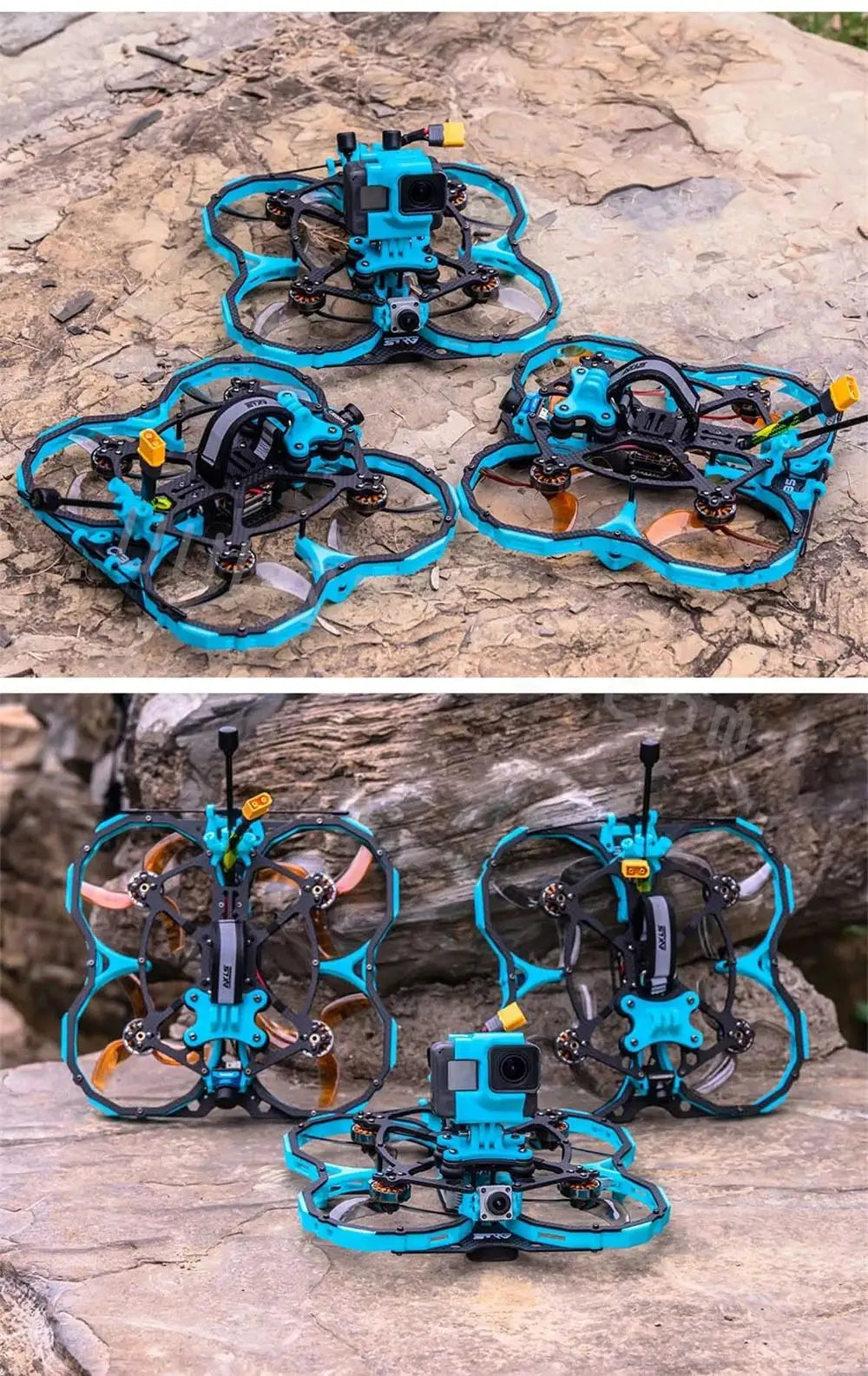 Axisflying Blue Cat C35 HD Analog 152mm F7 AIO 40A ESC 6S 3.5 Inch Cinematic FPV Racing Drone DJI Air Unit Nebula Pro HD System
