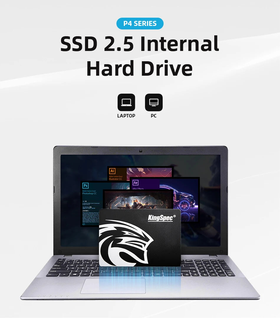 KingSpec SSD 2.5'' SATA3 256GB 64GB 128GB Hdd 512GB 1TB 2TB SSD Internal Disk Solid State Drive Hd for Laptop Desktop PC