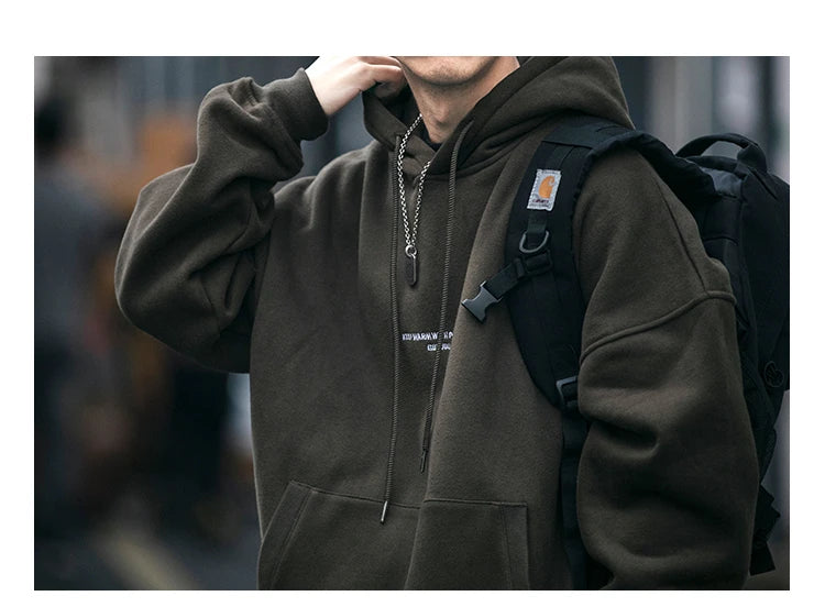 Plus Size Harajuku High Quality Thin Fleece Hoodie Japanese Streetwear Hip Hop Sweatshirt Men Clothing Korean Couple Pullover