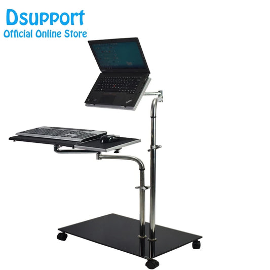 Bedside Moving Laptop Stand Adjustable Sofa Computer Monitor Holder Mount +Keyboard Holder Rotating Laptop Table Lapdesks ok610