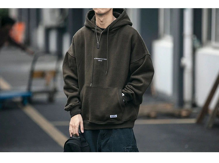Plus Size Harajuku High Quality Thin Fleece Hoodie Japanese Streetwear Hip Hop Sweatshirt Men Clothing Korean Couple Pullover
