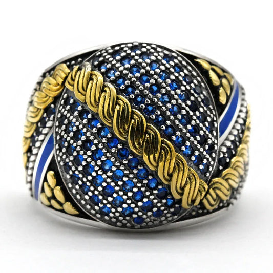925 Sterling Silver Ring for Men Zircon Stone Jewelry Fashion Vintage Gift  Mens Rings Anniversary Lover Gift
