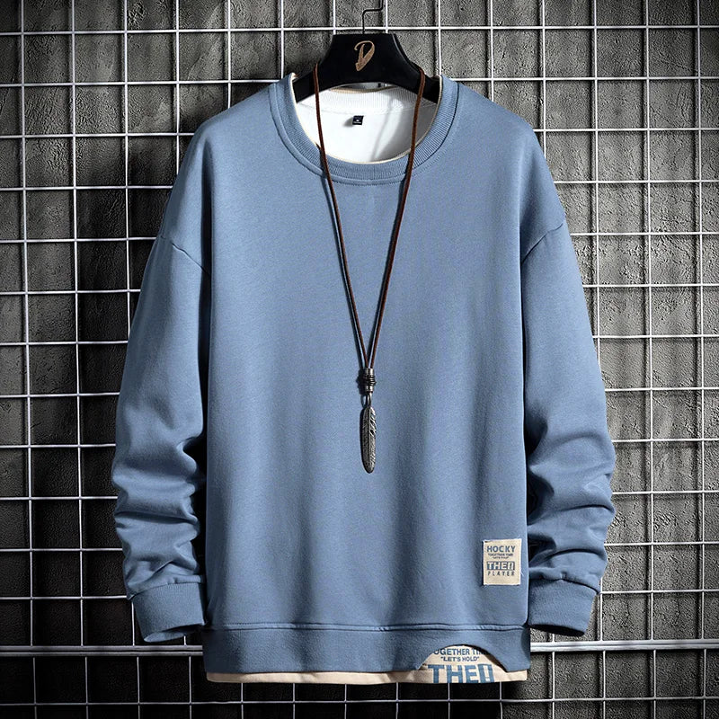 2023 Spring Autumn Men Hoodies Fashion Men Long Sleeve Sweatshirt Patchwork Hoodie Letter Print Quality Jogger Pullovers Male
