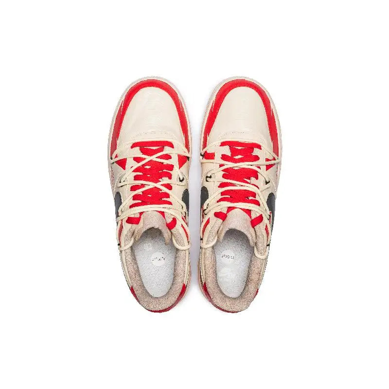 [Custom Red Melody Stage]Nike Air Force 1 Skateboard Shoes Men Low-Top Beige Red
