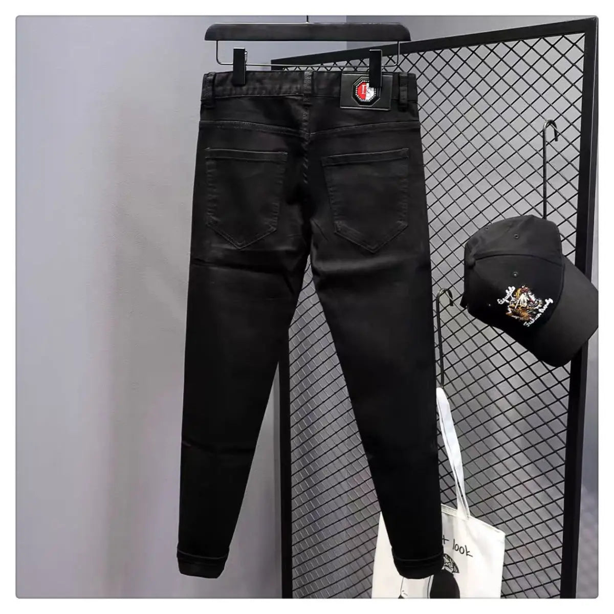 New Arrival Fashion Luxury Brand Designer with Print Hip-hop Boyfriend Men's Slim Luxury Denim Jeans Pants Cowboy Pants for Men