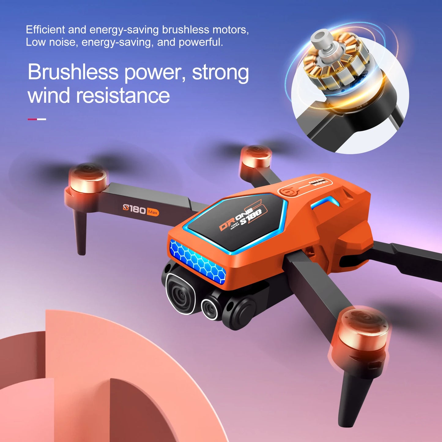 S180 Max Brushless Racing Drone with 4K Camera HD Obstacle Avoidance WIFI FPV Quadcopter  Optical Flow Positioning Helicopter