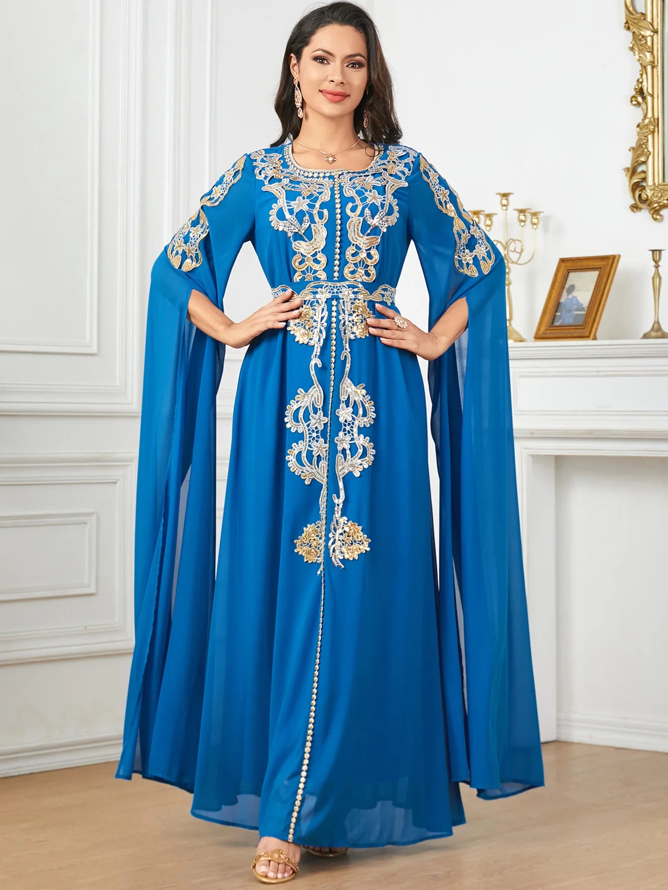 2024 Abayas for Women Muslim Evening Party Maxi Dress Eid Djellaba Turkey Kaftan Islam Jalabiya Longue Vestidos Marocain Caftan
