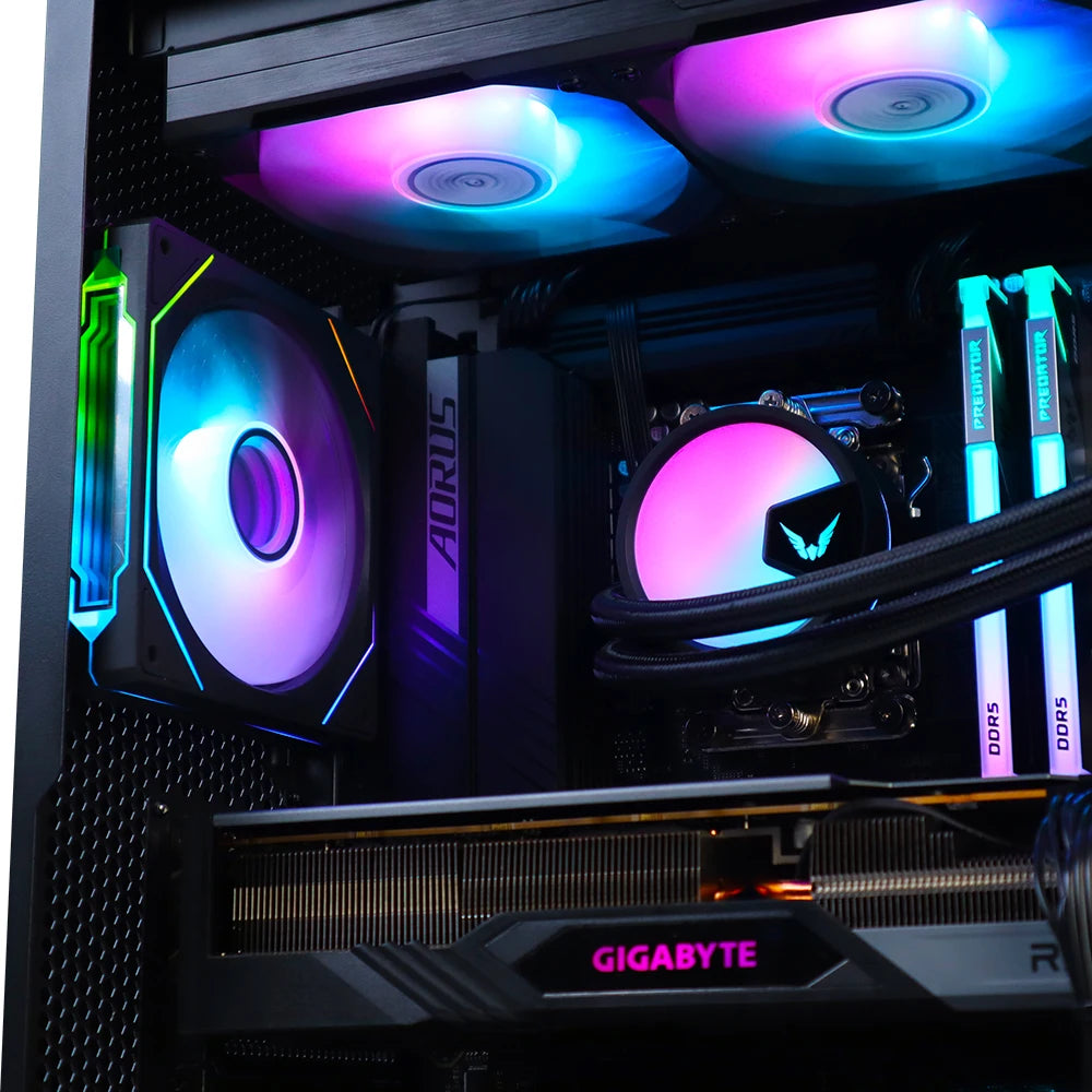 YEAH MAGIC Gaming Desktop PC AMD R7 7800X3D 7800XT DDR5 6000MHz 32G 1TB M.2 SSD Windows 11 Home 850W PSU Office Business WIFI