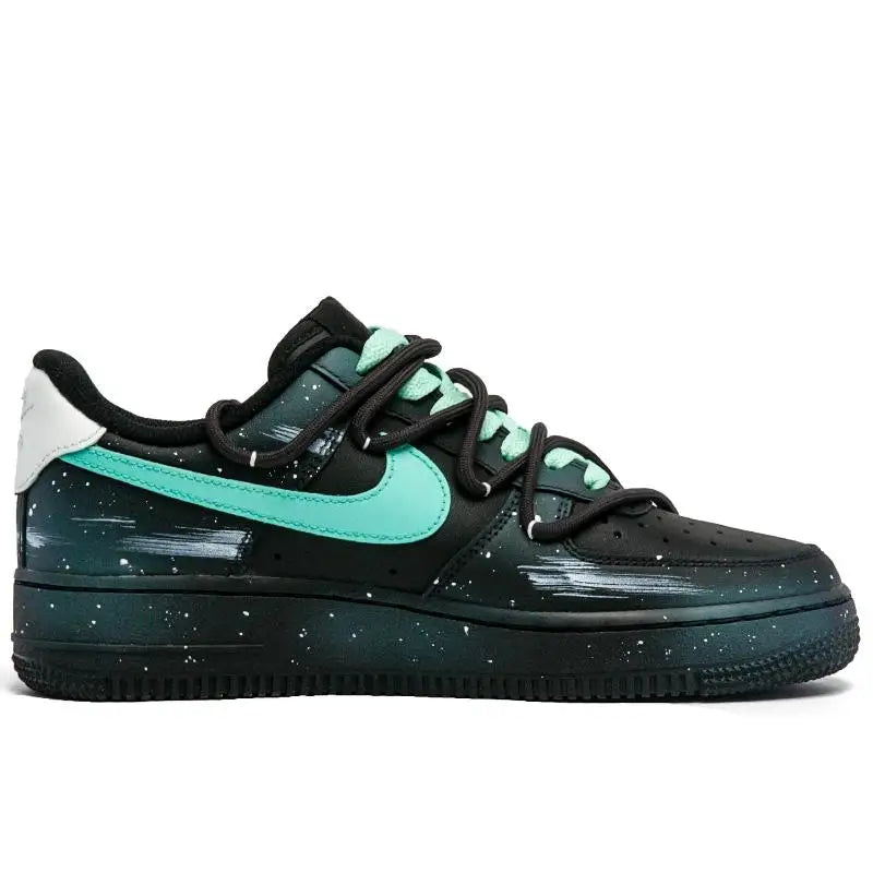 [Custom Men's Star Trek]Nike Air Force 1 Low Low-Top Skateboard Shoes Women's Black White
