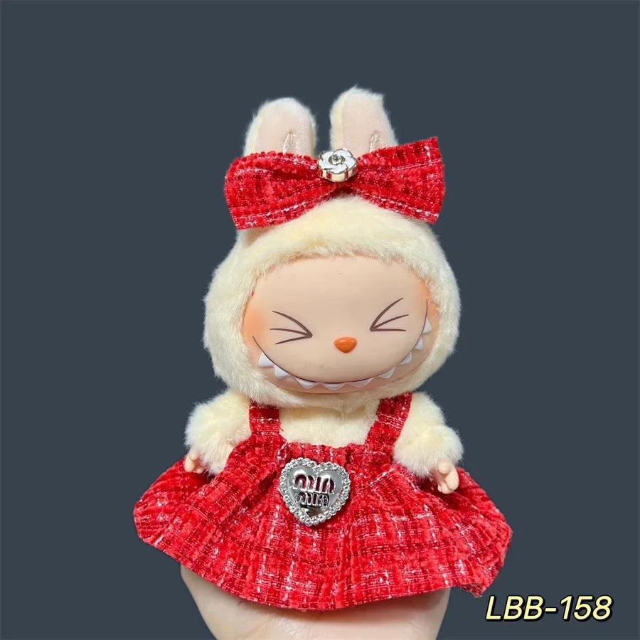 For 17cm Labubu Plush Doll Skirt- Adorable Skirt Set for DIY Clothes Accessories Gift 173 Sold