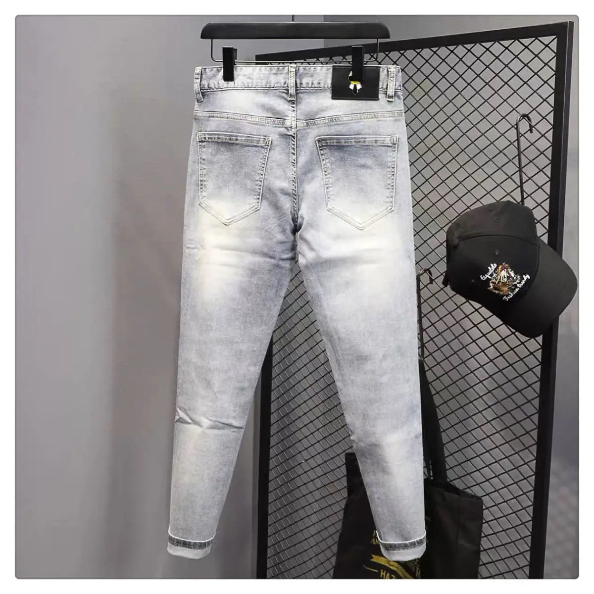 New Arrival Fashion Luxury Brand Designer with Print Hip-hop Boyfriend Men's Slim Luxury Denim Jeans Pants Cowboy Pants for Men