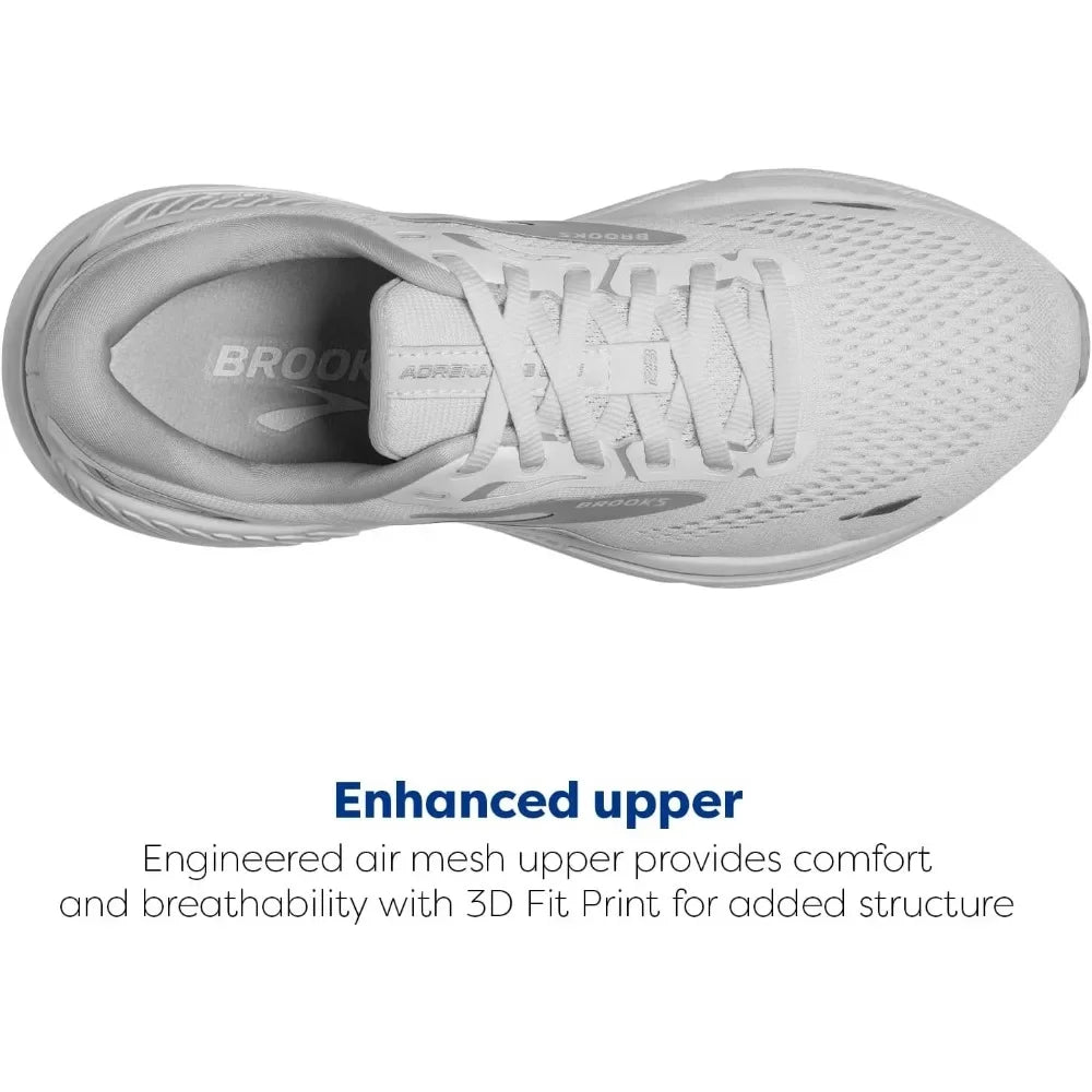 Brooks Men’s Adrenaline GTS 23 Features Breathable Materials For Maximum Comfort On Long Runs