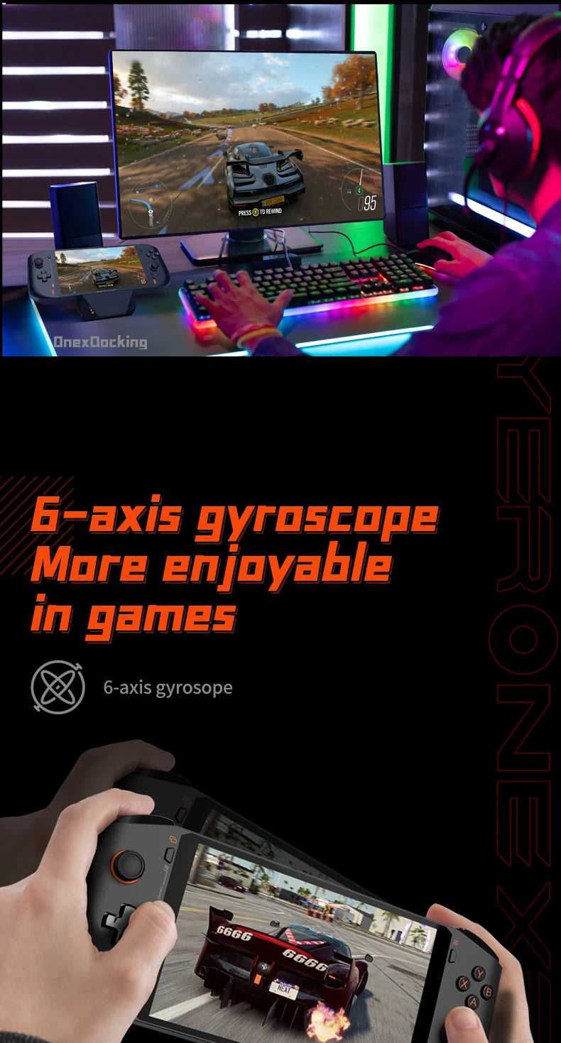 OnexPlayer miniPro AMD Ryzen 7840U Handheld 3A Gamepad Laptop 32G 1T 2T PC Game Console Win11 7" 1200P Touch Pocket Computer