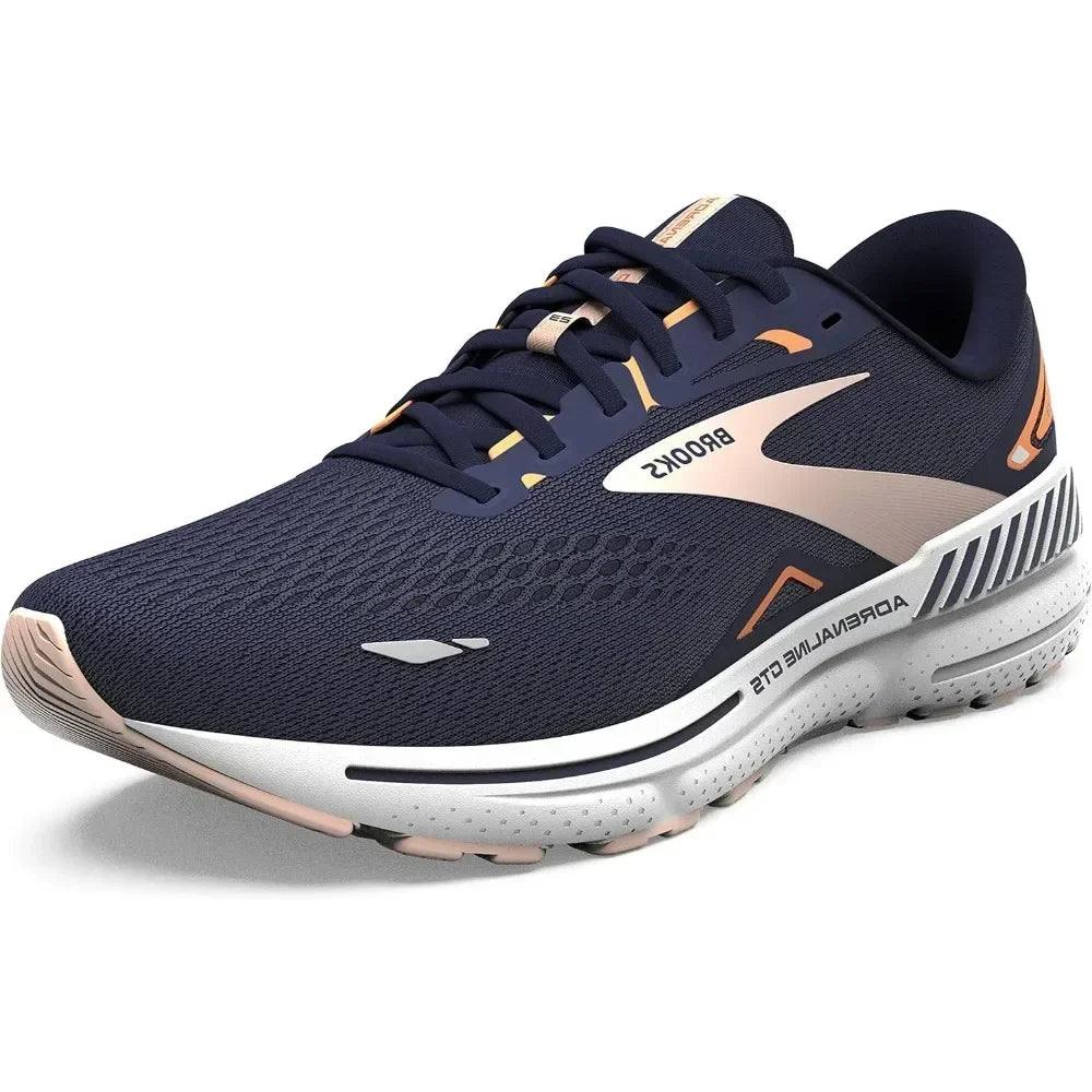Brooks Men’s Adrenaline GTS 23 Features Breathable Materials For Maximum Comfort On Long Runs