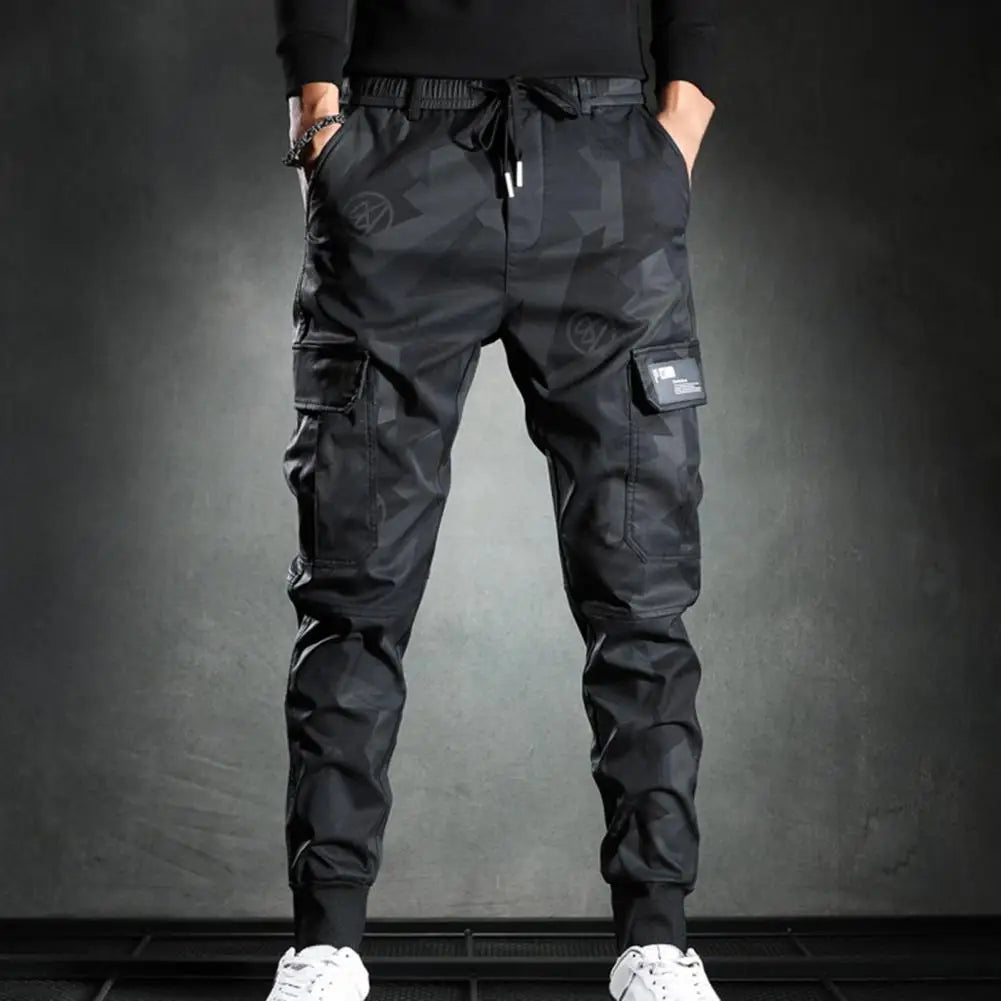 Men's Camouflage Pants Casual Baggy Pencil Pants Fashion Summer Gym Sport Black Joggers Trousers