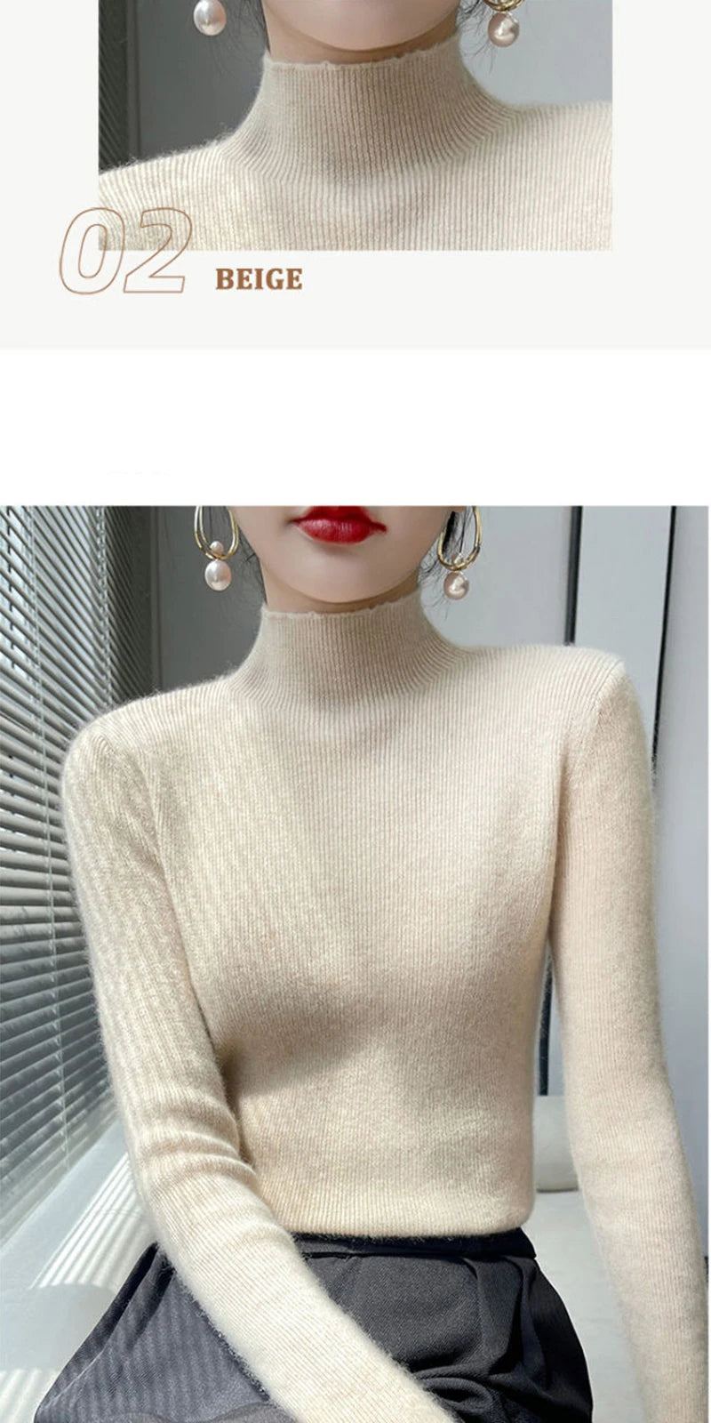 Solid Sweater Women Half Turtleneck Knitted Pullovers Harajuku Korean Thick Knitwear Autumn Winter Fashion Slim Jumpers