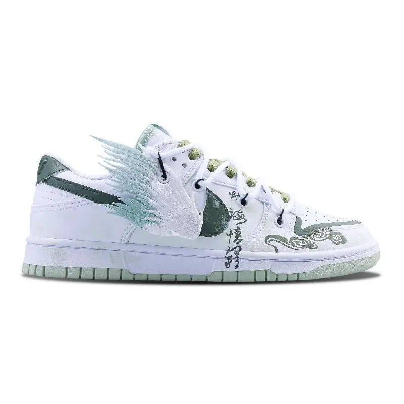 【Customize】Nike Dunk Skateboarding Shoes Men Low-top White Sneakers shoes DV0831-105