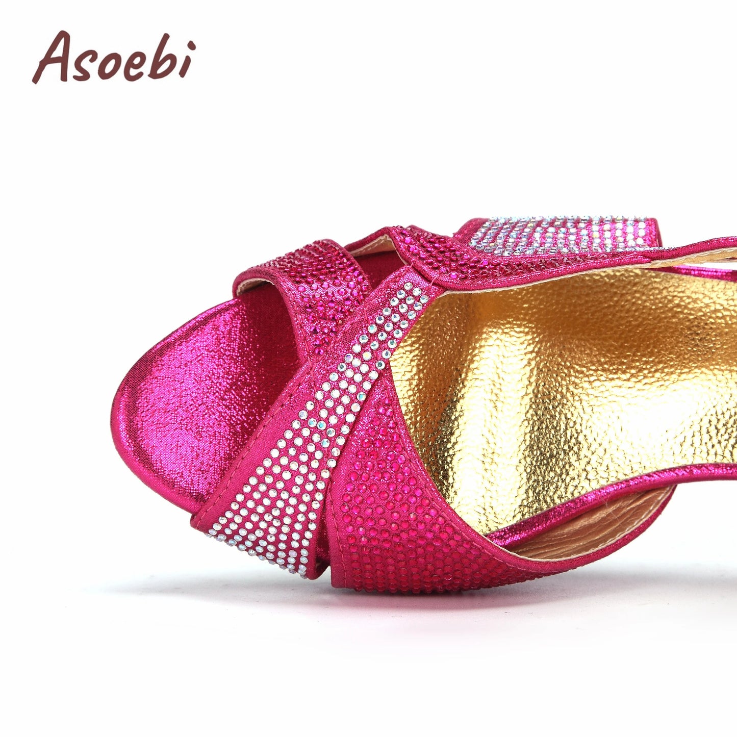 Black Color Sandals for Women 2024 Luxury Comfortable Pumps Low Heels Rhinestone Design Wedding Party Shoes and Bags Set