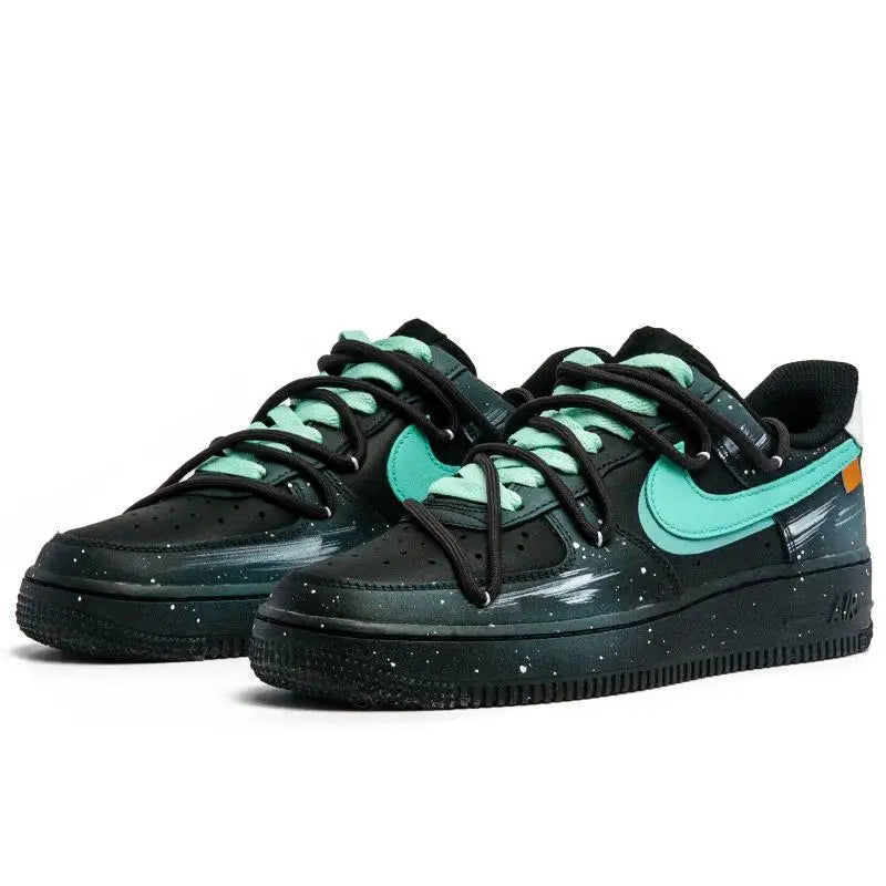 [Custom Men's Star Trek]Nike Air Force 1 Low Low-Top Skateboard Shoes Women's Black White