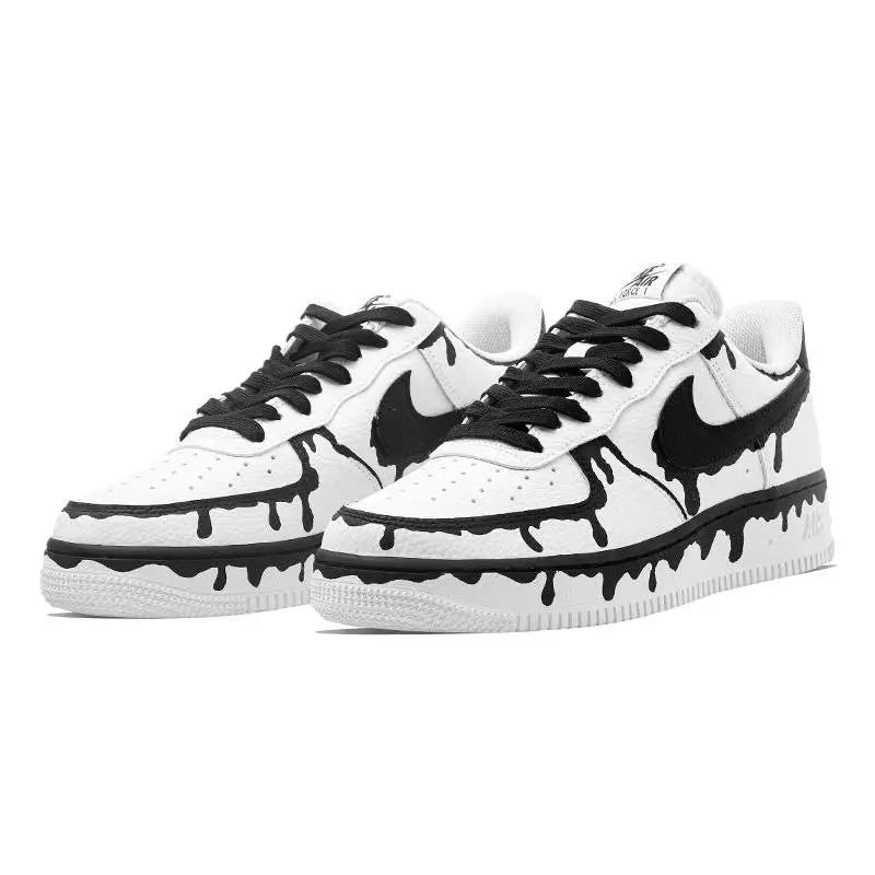 [Custom Hot summer]Nike Air Force 1 Skateboard Shoes Men Low-Top Black