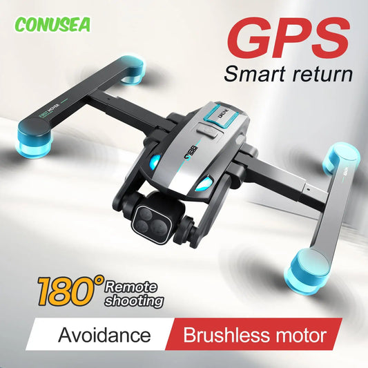 GPS Dron Drone S188 Wifi Fpv Professional Quadcopter Racing Drones with Camera Brushless Obstacle Avoidance Helicopter Toys Boys
