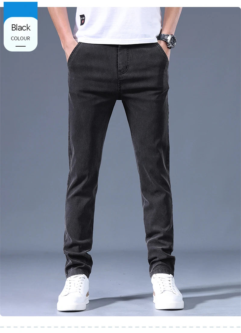 Men's Jeans 2023 New Spring And Autumn Casual Slim Trouser For Men High Quality Business Simple Slim Fit Men's Pant