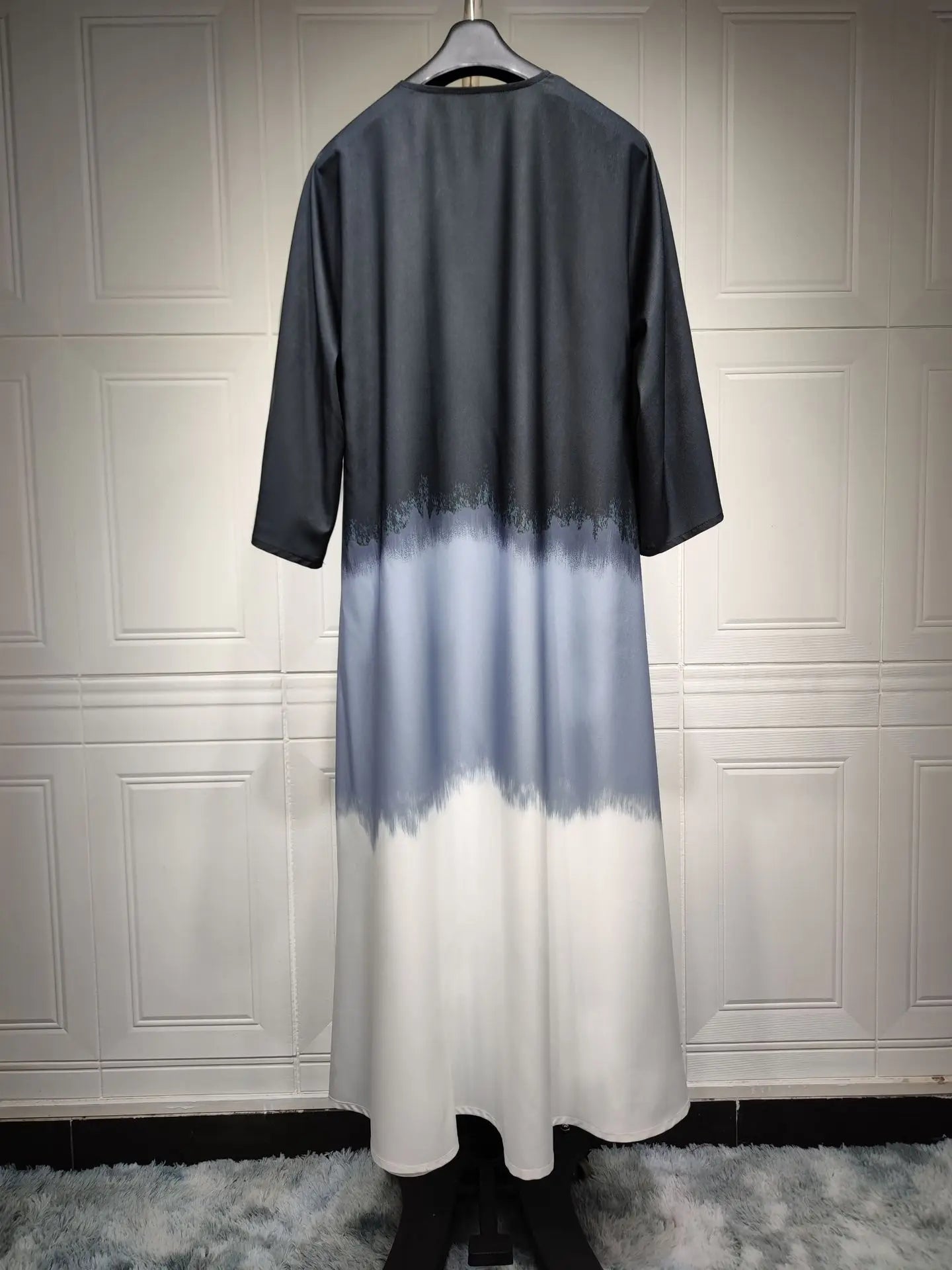 Tie-Dyed Long Dress Party Evening Robe Abaya  Women Muslim Moroccan Kaftan Ramadan Jalabiya Islam Dubai Women's Clothes