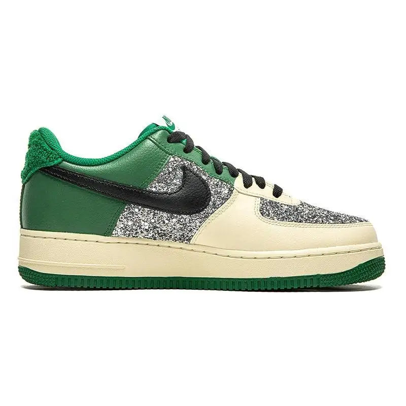 [Custom Men's off-white and green Christmas]Nike Air Force 1 Low Low-Top Skateboard Shoes Men's Beige Green