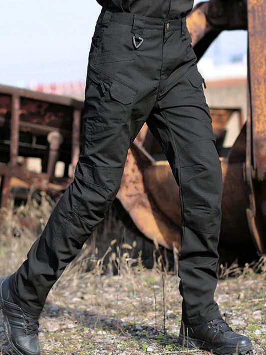 Military Tactical Pants Men's Cargo Trousers Casual Outdoor Waterproof Pants Multi-pocket Wear-resistant Breathable Workwear