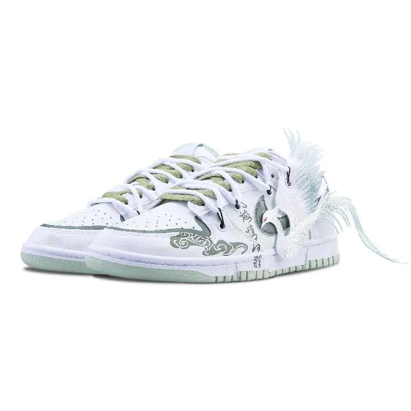 【Customize】Nike Dunk Skateboarding Shoes Men Low-top White Sneakers shoes DV0831-105