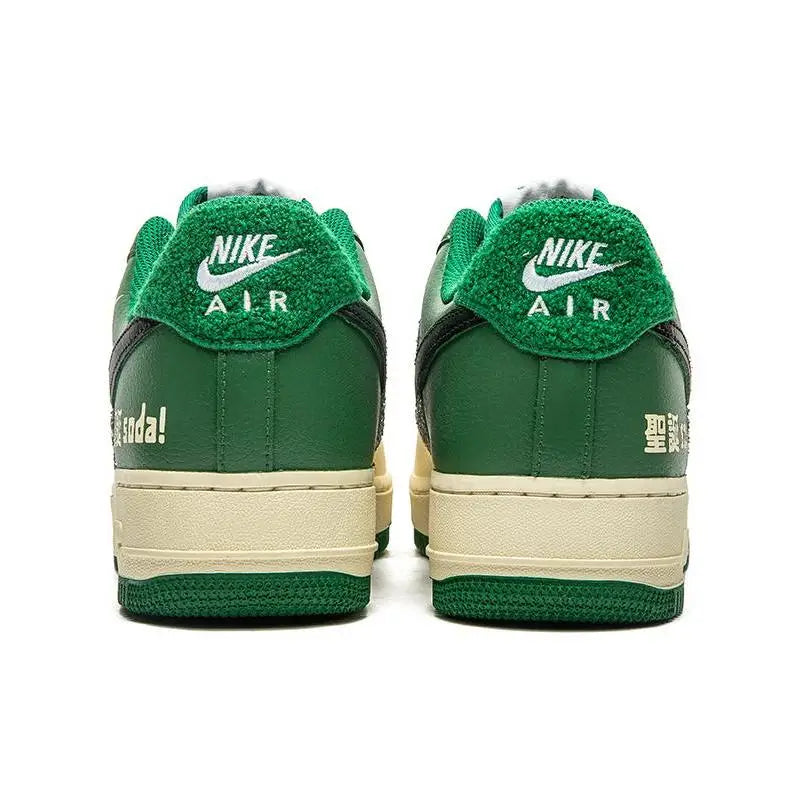 [Custom Men's off-white and green Christmas]Nike Air Force 1 Low Low-Top Skateboard Shoes Men's Beige Green