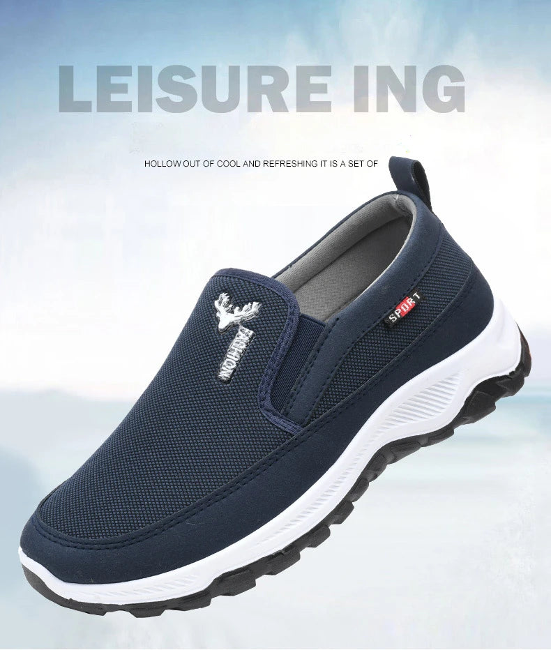 Men Running Hiking Sneakers Breathable Orthopedic Travel Plimsolls Slip On Comfortable for Outdoor Activity Hiking Walking