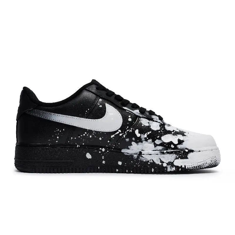 [Custom Men's dark White Flame S-BOX]Nike Air Force 1 07 811 Manufacture Gothic White Flame Special Shoe Box Low-Top Skateboa