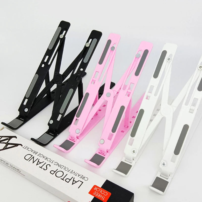 Adjustable Laptop Stand Notebook Stand Table Cooling Pad Foldable Laptop Holder Portable Lapdesk Cooling Bracket Riser New 1 Pc