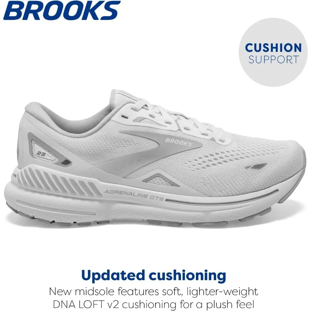 Brooks Men’s Adrenaline GTS 23 Features Breathable Materials For Maximum Comfort On Long Runs